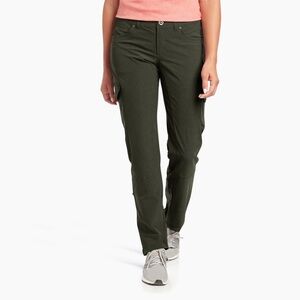 KUHL WOMEN’S FREEFLEX ROLL-UP PANT IN DARK MOSS GREEN SIZE 10